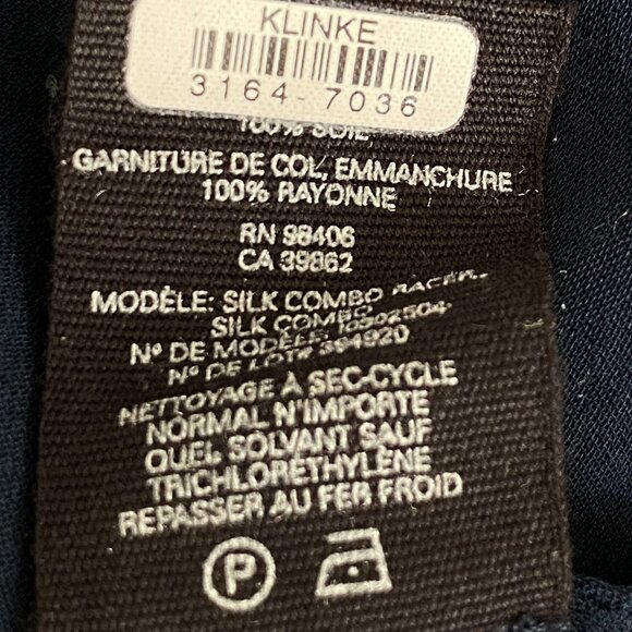 Theory 100% Silk Sleeveless Shell Tank Navy Blue Closet Staple Office Layer Sz L - Picture 11 of 12